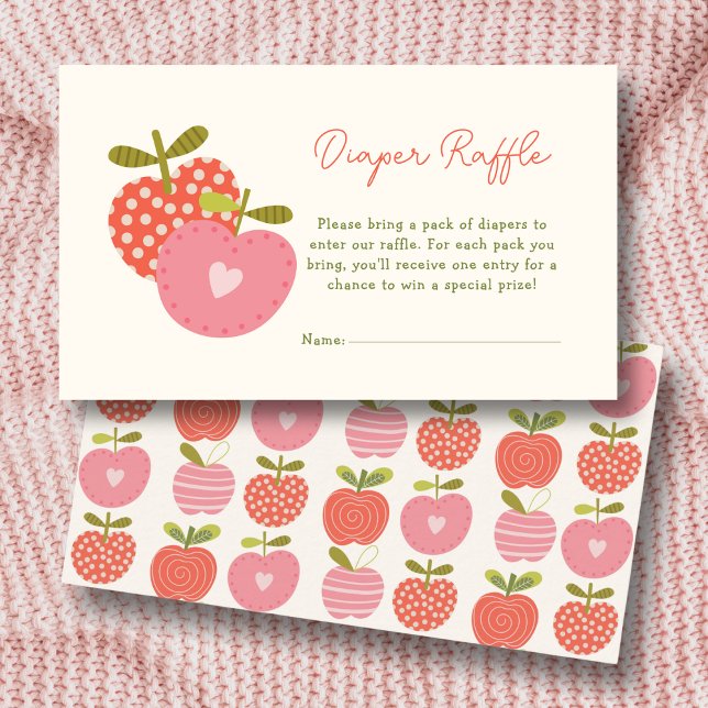Baby Shower  Apple of Our Eye Fall Diaper Raffle Enclosure Card (Creator Uploaded)