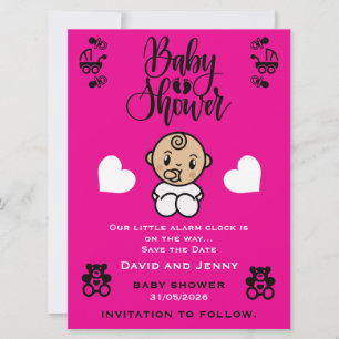 Baby Shower Arrival Celebration Save The Date