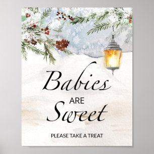 Baby Shower Babies are sweet take a treat Poster