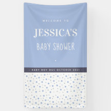 Baby Shower Baby Boy Blue Custom Banner