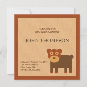 Baby Shower Baby BOY Dog Doggy Friend Card