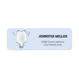 Baby Shower baby cloth Return Address Label