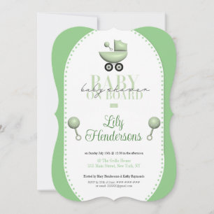 Baby Shower Baby on Board Invite Party Invitation
