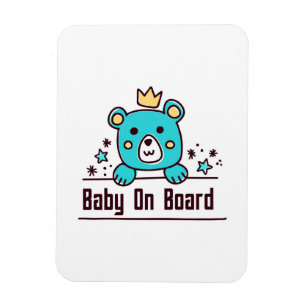 baby shower baby on board magnet