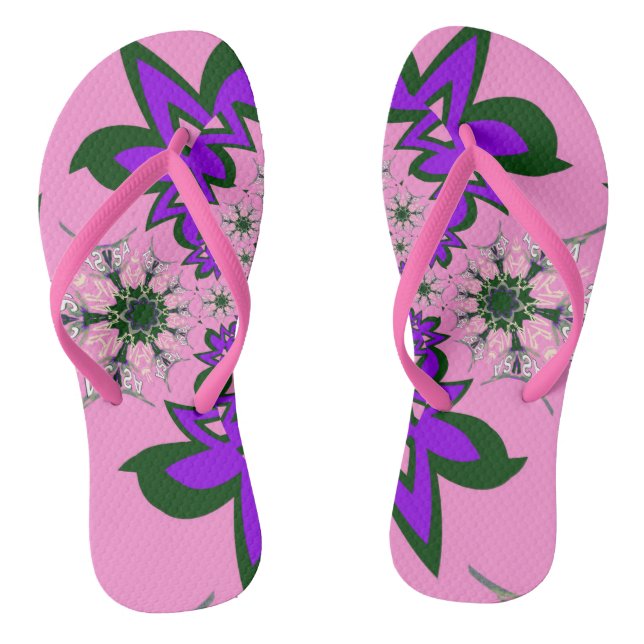 Baby Shower Baby pink cool pattern design Thongs (Footbed)