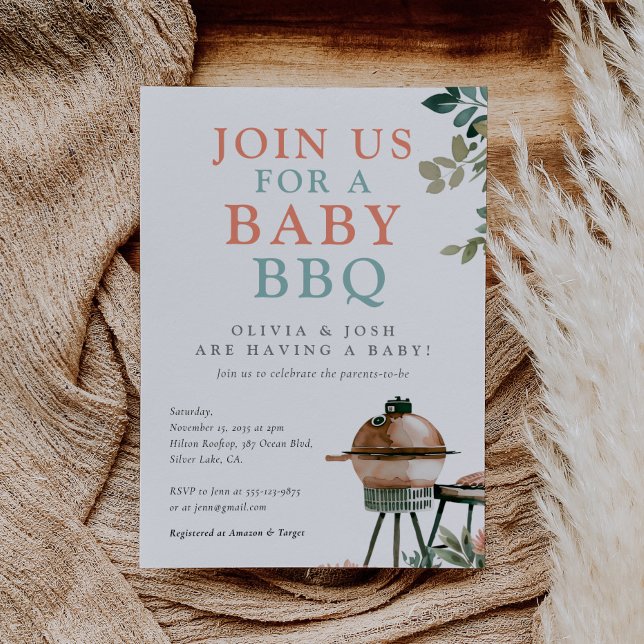 Baby Shower BBQ Gender Neutral Invitation (Creator Uploaded)