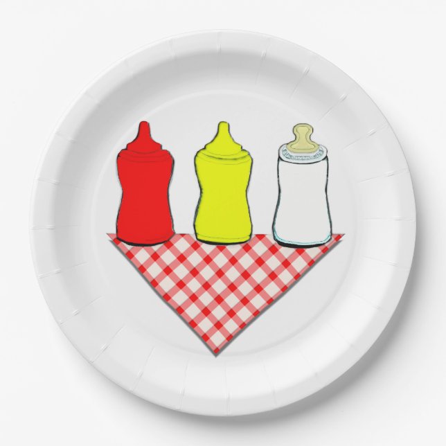 Baby Shower BBQ Paper Plate (Front)
