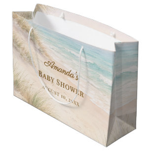 Baby Shower beach coastal Large Gift Bag