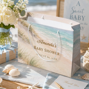 Baby Shower beach coastal Large Gift Bag