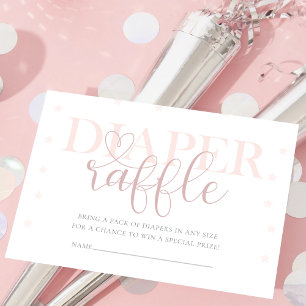 Baby Shower Beautiful pastel Diaper raffle Enclosure Card