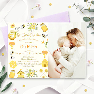 Baby Shower Bee So Sweet To Bee Photo Invitation