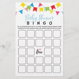 Baby Shower Bingo Baby Shower Party game