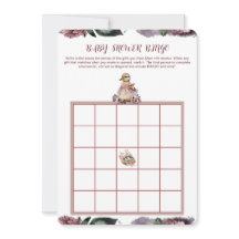 Baby Shower Bingo Card - Cute Duck Theme