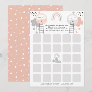 Baby Shower Bingo Card Pathway to the Moon