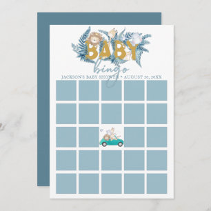 Baby Shower Bingo Card   Safari Animals