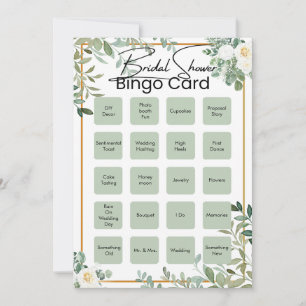 Baby Shower Bingo Cards, Unique Prefilled Baby Bin Invitation