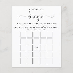 Baby Shower Bingo Flyer