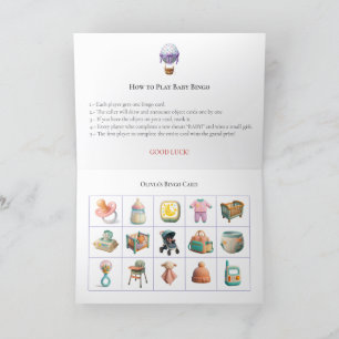 Baby Shower Bingo Game Board11. Fun Party Holiday Card