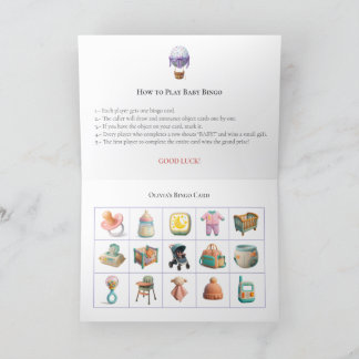Baby Shower Bingo Game Board11. Fun Party Holiday Card