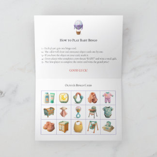 Baby Shower Bingo Game Board4. Fun Party Holiday Card