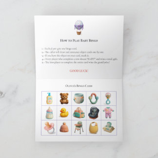 Baby Shower Bingo Game Board7. Fun Party Holiday Card