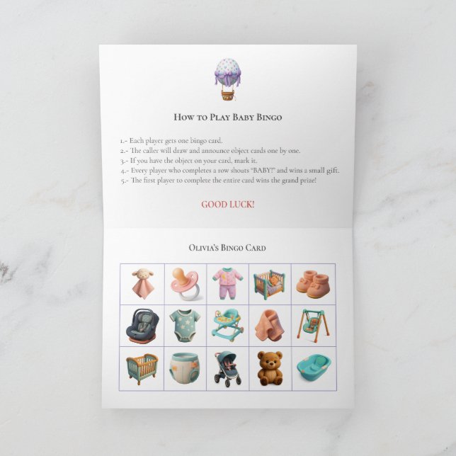 Baby Shower Bingo Game Board9. Fun Party Holiday Card (Inside)