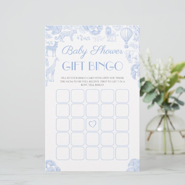 Baby shower Bingo game Card (Standing Front)