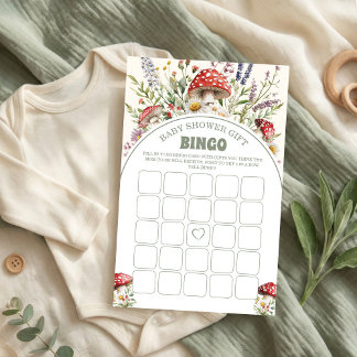 Baby shower Bingo game Card