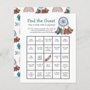 Baby Shower Bingo Game Dreamcatcher Find the Guest