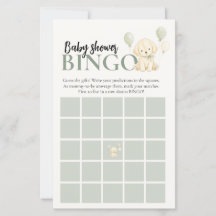 Baby Shower Bingo Game, Golden Retriever Girl Baby
