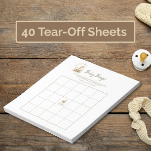 Baby Shower Bingo Game New Chapter Begins Tear Off Notepad