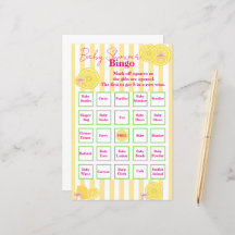 Baby Shower Bingo "Lemon-Themed"