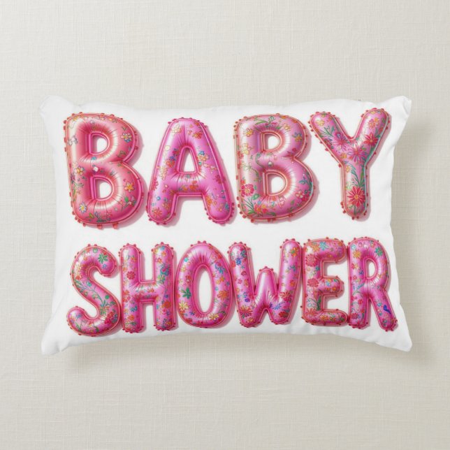 Baby shower birth decorative cushion (Front)