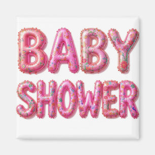 Baby shower birth magnet