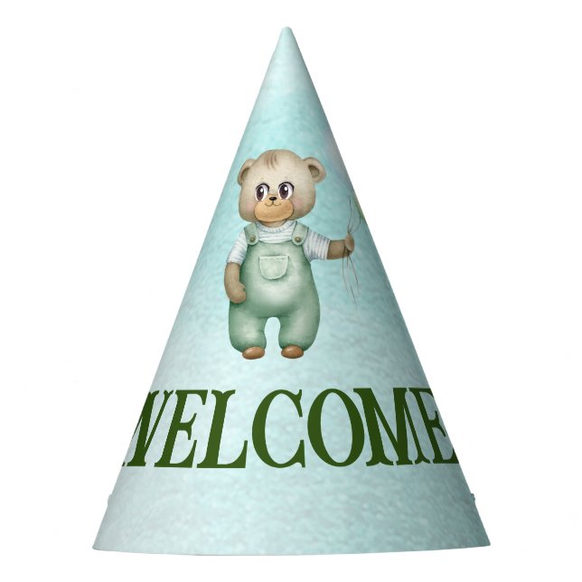 Baby Shower & Birthday Aesthetic Party Hat (Front)