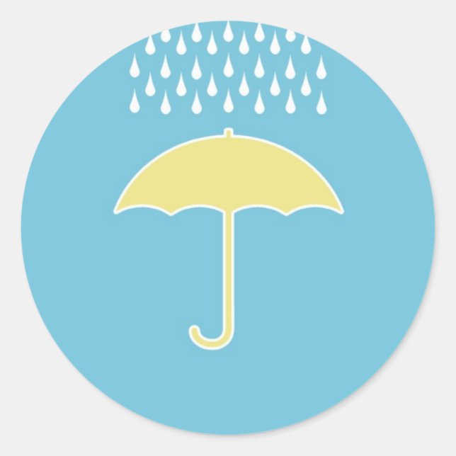 Baby Shower Blue Boy Umbrella Stickers (Front)