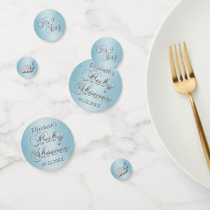 Baby Shower Blue Glitter - Personalise Confetti