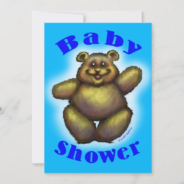 Baby Shower Blue Invitation (Front)