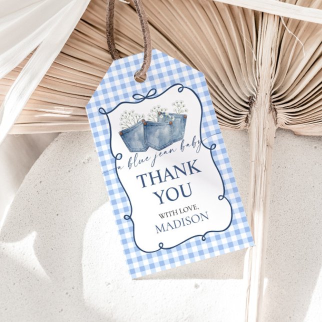 Baby Shower Blue Jean Gift Tag (Creator Uploaded)