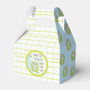Baby Shower Blue Owl Favour Box