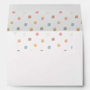 Baby Shower Boho Confetti Watercolor Envelope