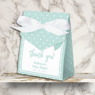 Baby Shower BOHO Gender Neutral Mint Green Favour Box