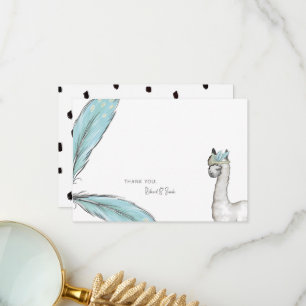 Baby Shower Boho Llama Custom Thank You Note