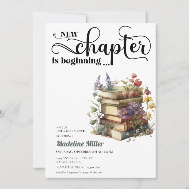  Baby Shower Book | Baby Brunch Invitation (Front)