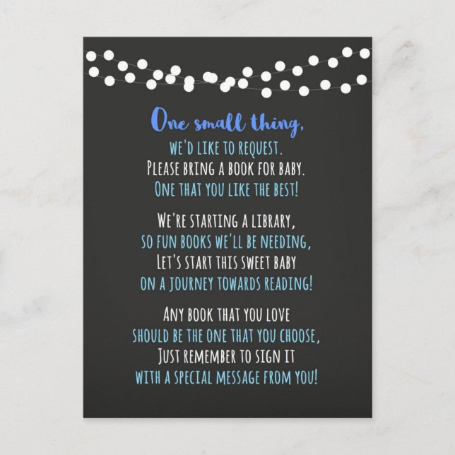 Baby Shower Book Card (Front)