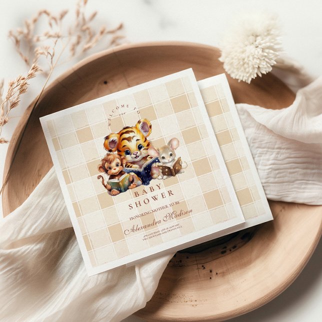 Baby Shower Book Club Theme Napkin (Creator Uploaded)