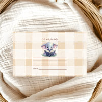 Baby Shower Book Club Theme Note for Baby