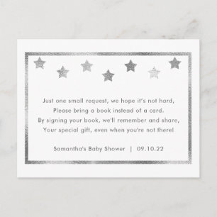 Baby Shower Book Request card, neutral gender Invitation Postcard