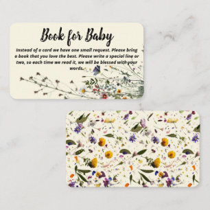 Baby Shower Book Request Wildflower Collection Enclosure Card