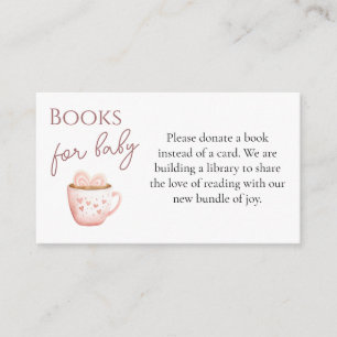 Baby Shower Books Brewing Coffee Theme Enclosure Card